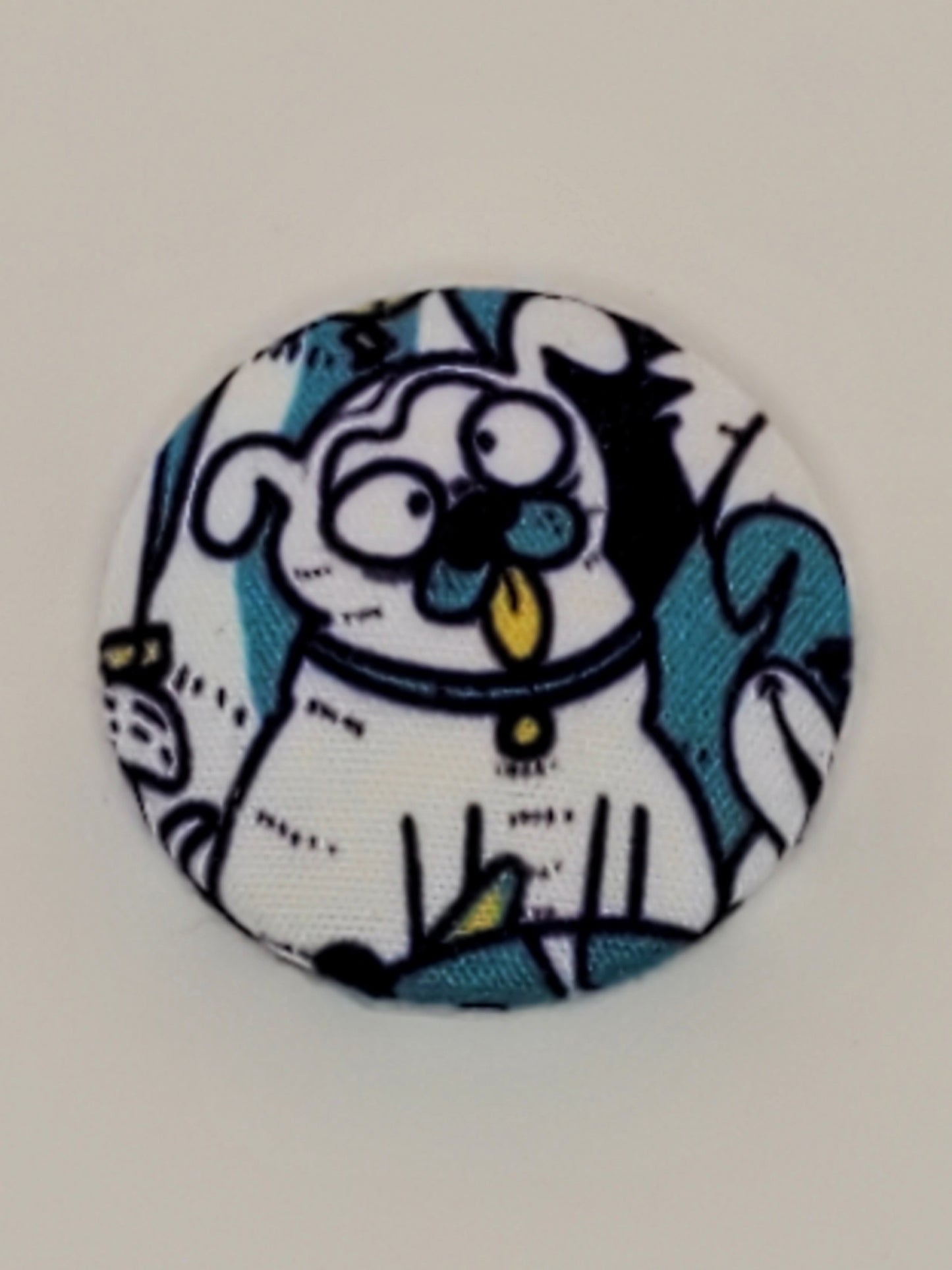 Blue and yellow mutt magnets