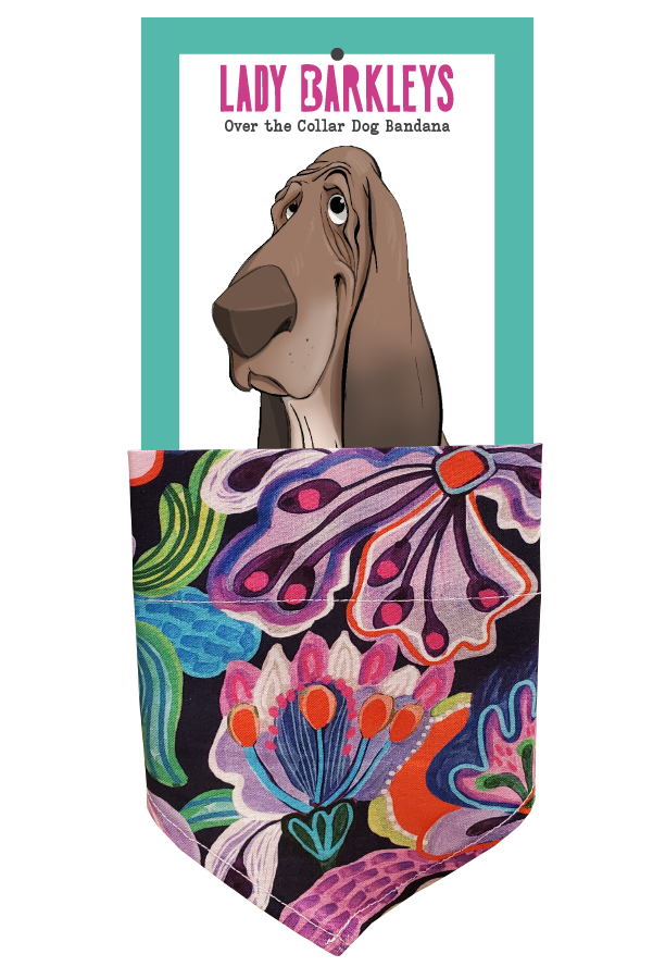Bold Australian Floral Print Dog Bandana Lady Barkleys