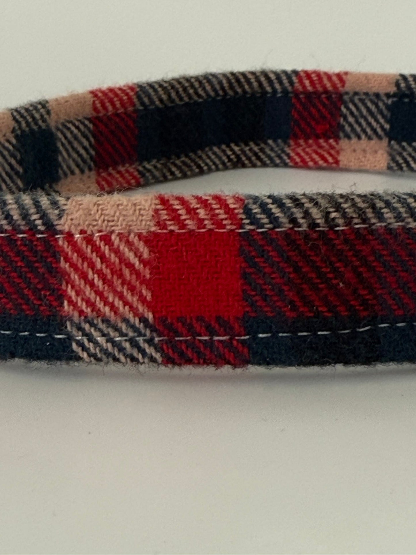Small Red Buffalo Plaid Dog Collar – Handmade in Michigan