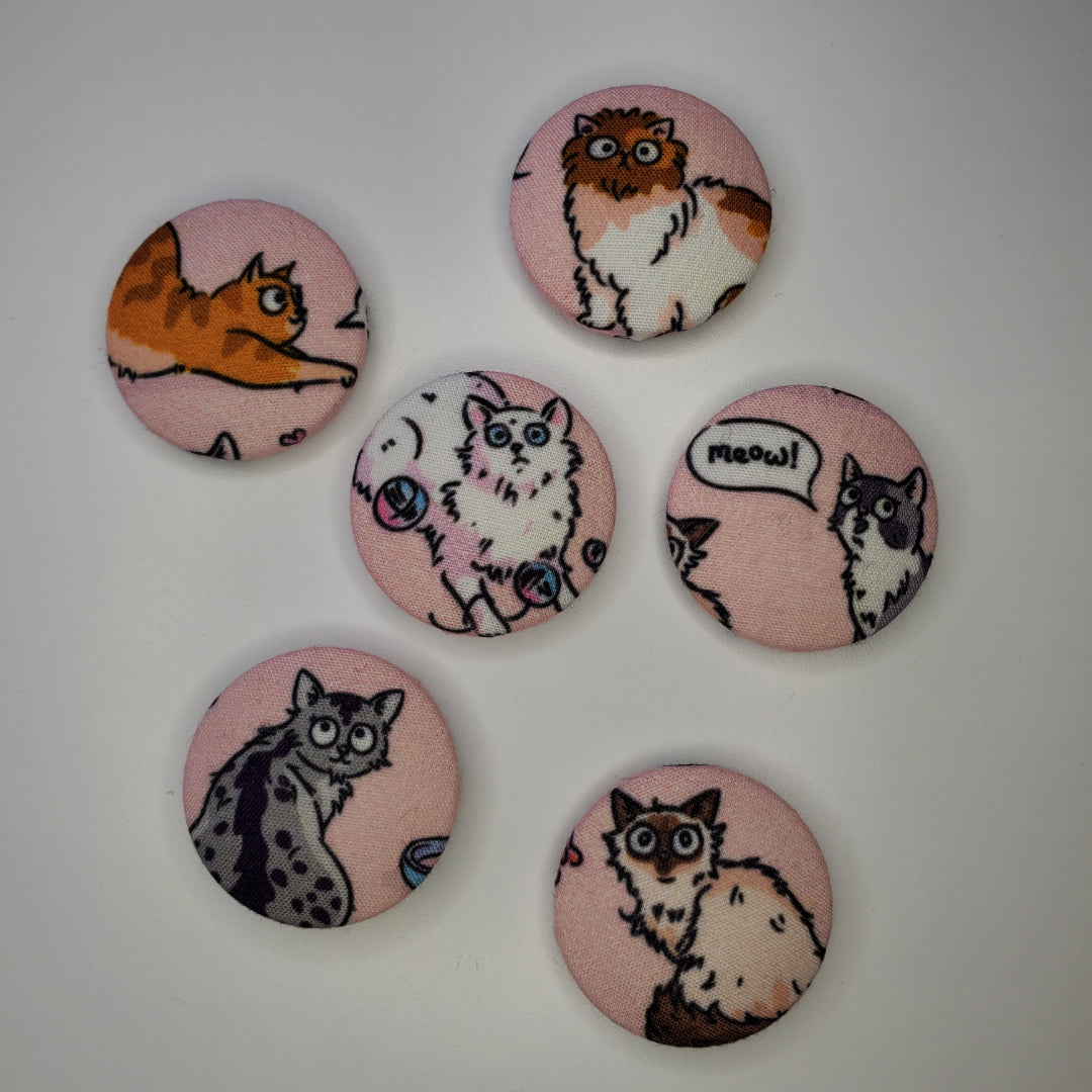 Pink Playful Meow Magnet Set