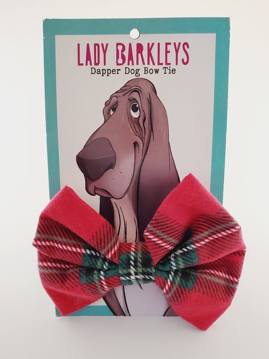 Red Holiday Super Snuggle Dapper Dog Bow Tie – Soft, durable, and designed for comfort.