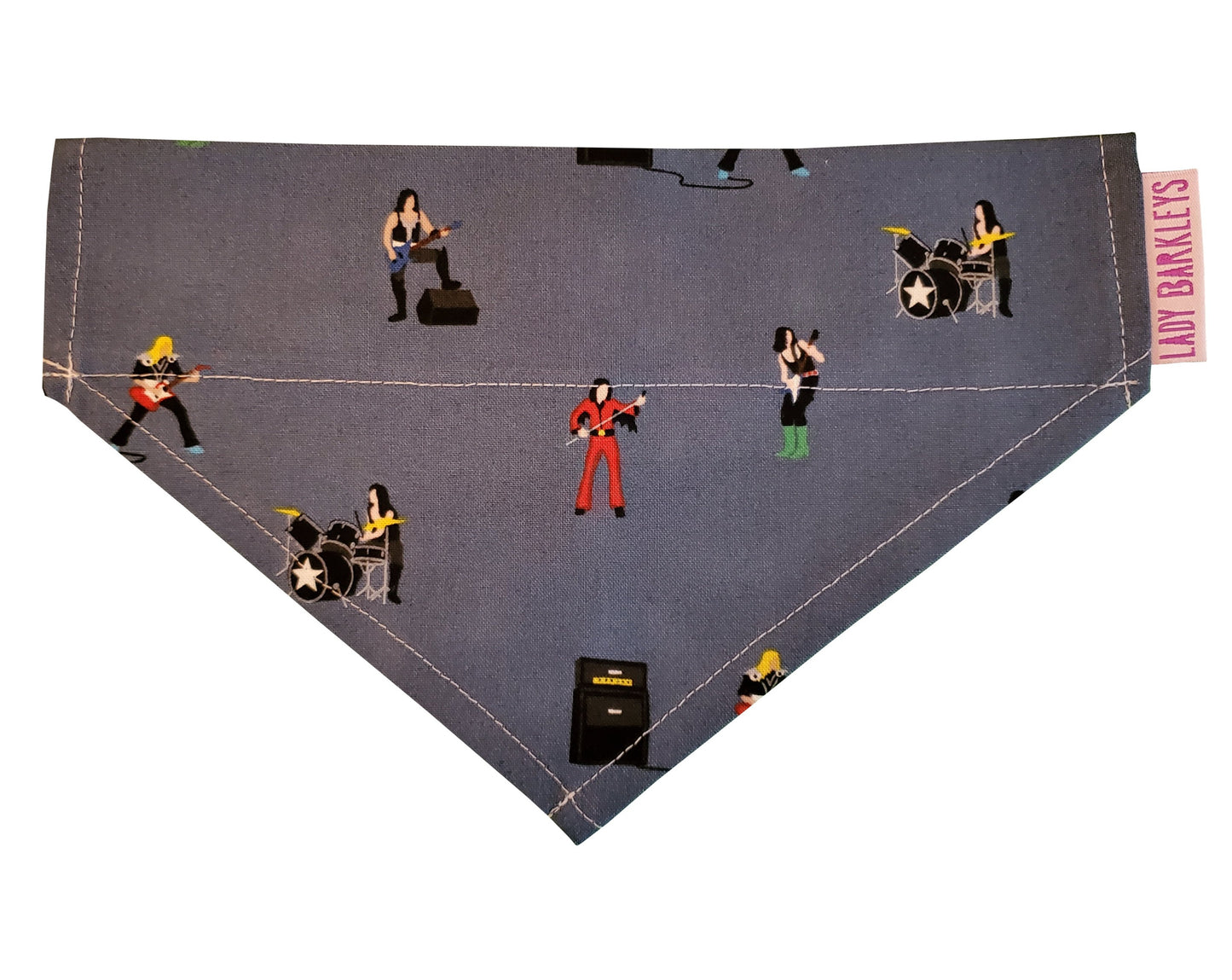 80s Headbangers Ball over the collar dog bandana