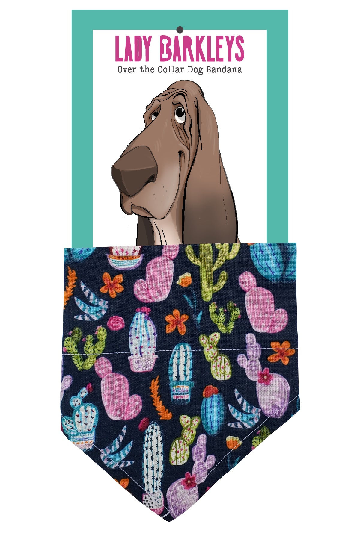 Cactus Over the Collar Dog Bandana
