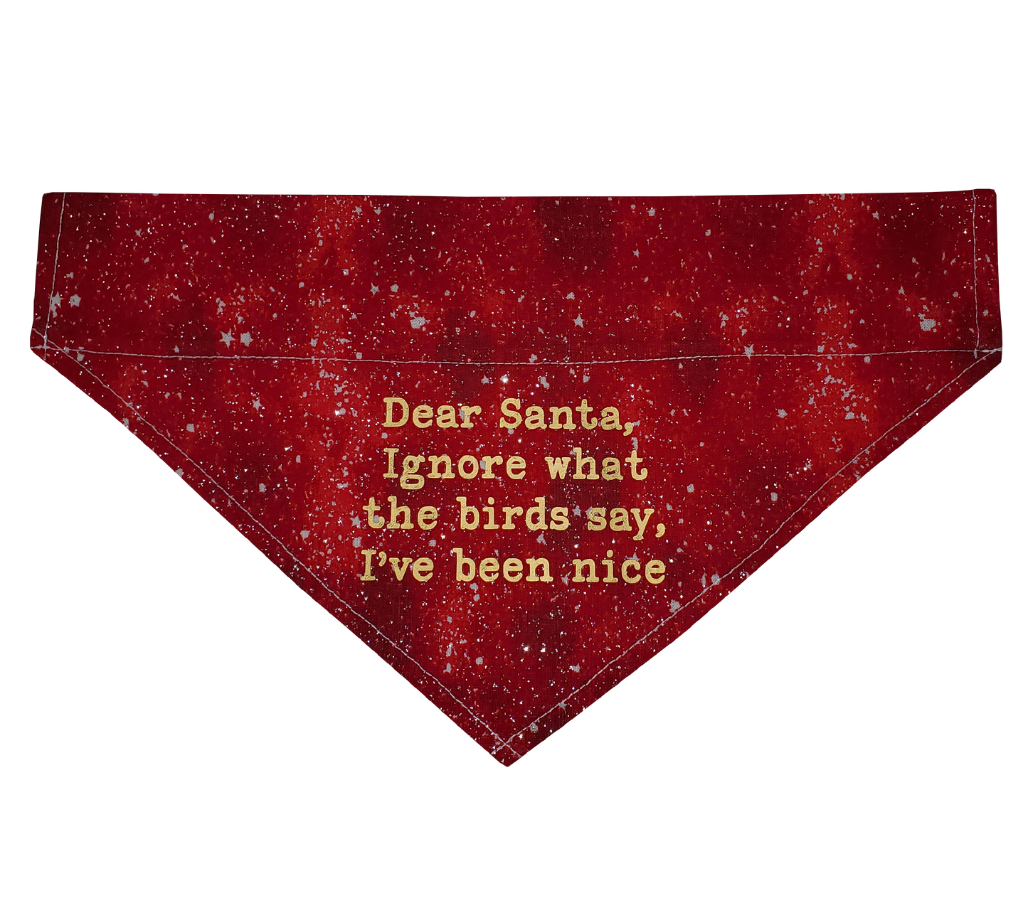 Dear Santa dog bandana, handmade in the USA by Lady Barkleys.
