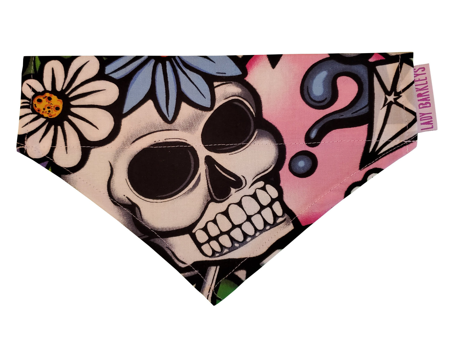 Graffiti Skull Over the Collar Dog Bandana