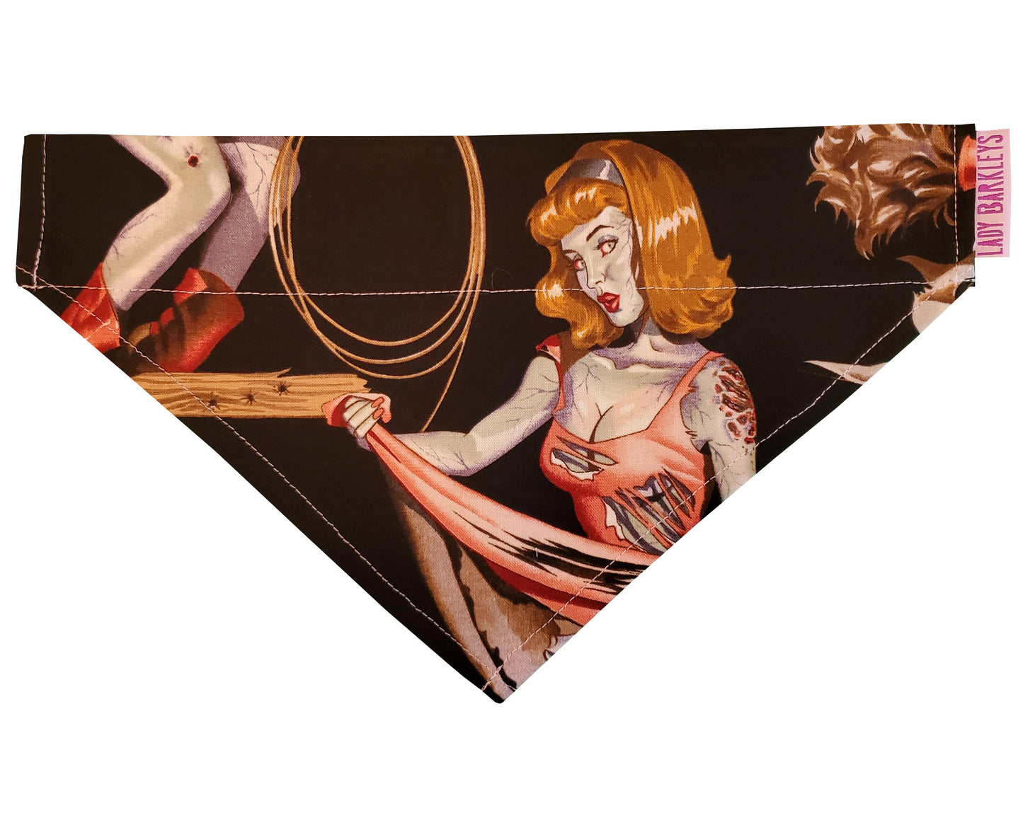 Rockabilly Zombie Over the Collar Dog Bandana