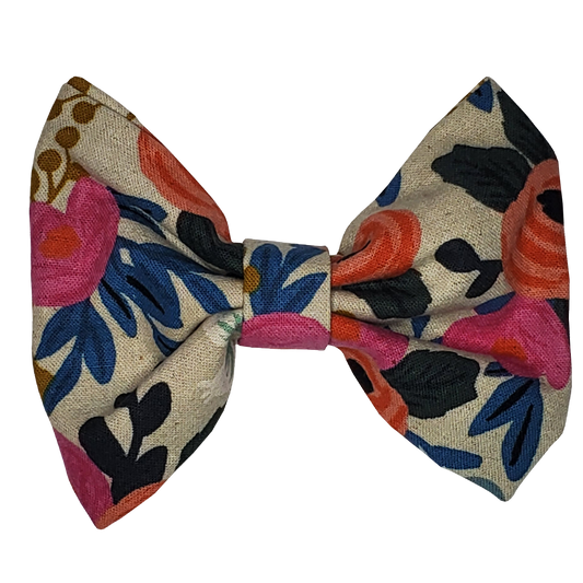 Rosa Floral Dog Bow Tie - Size Large – Soft, durable, and designed for comfort.