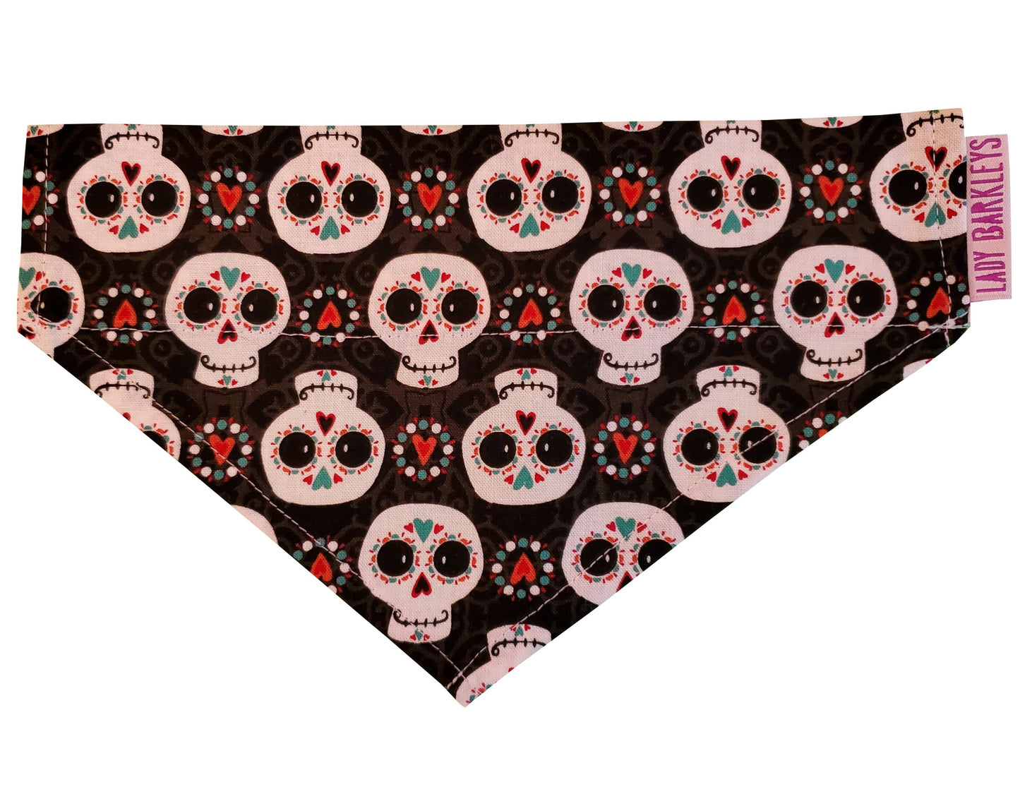 Sugar Skull Over the Collar Dog Bandana