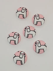 Fluffy Poodle Mutt Magnets