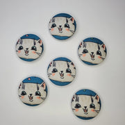 Blue Cat Meow Magnet Set
