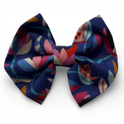 Small Australian Blue Lotus Dapper Dog Bow Tie