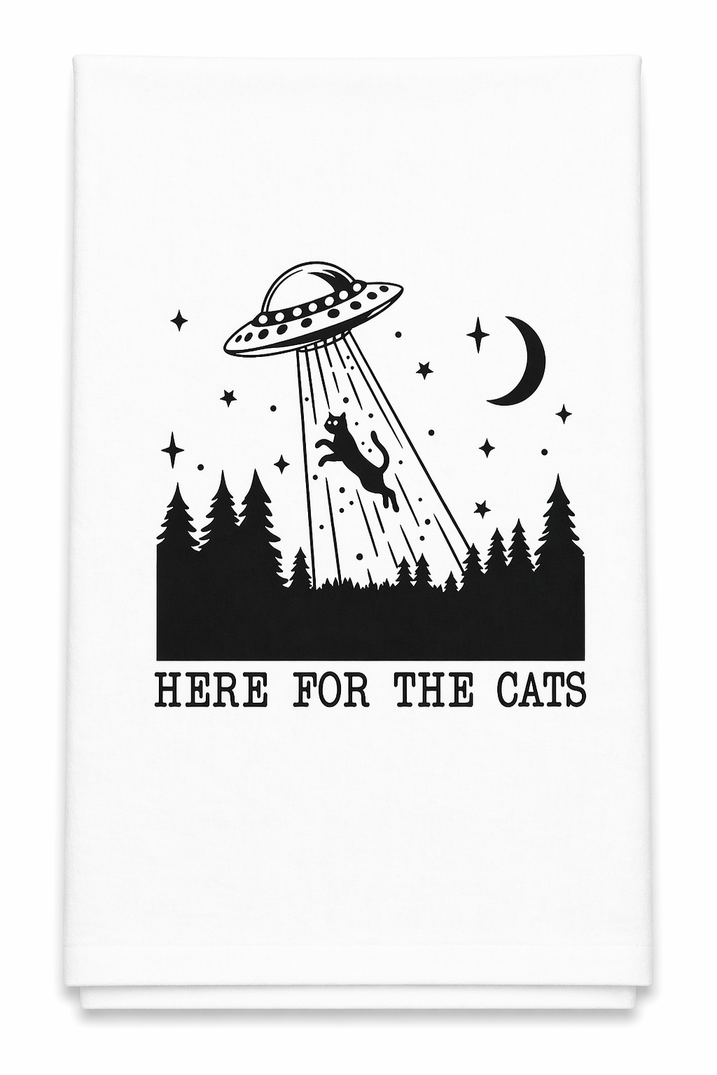 Here for the Cats Tea Towel