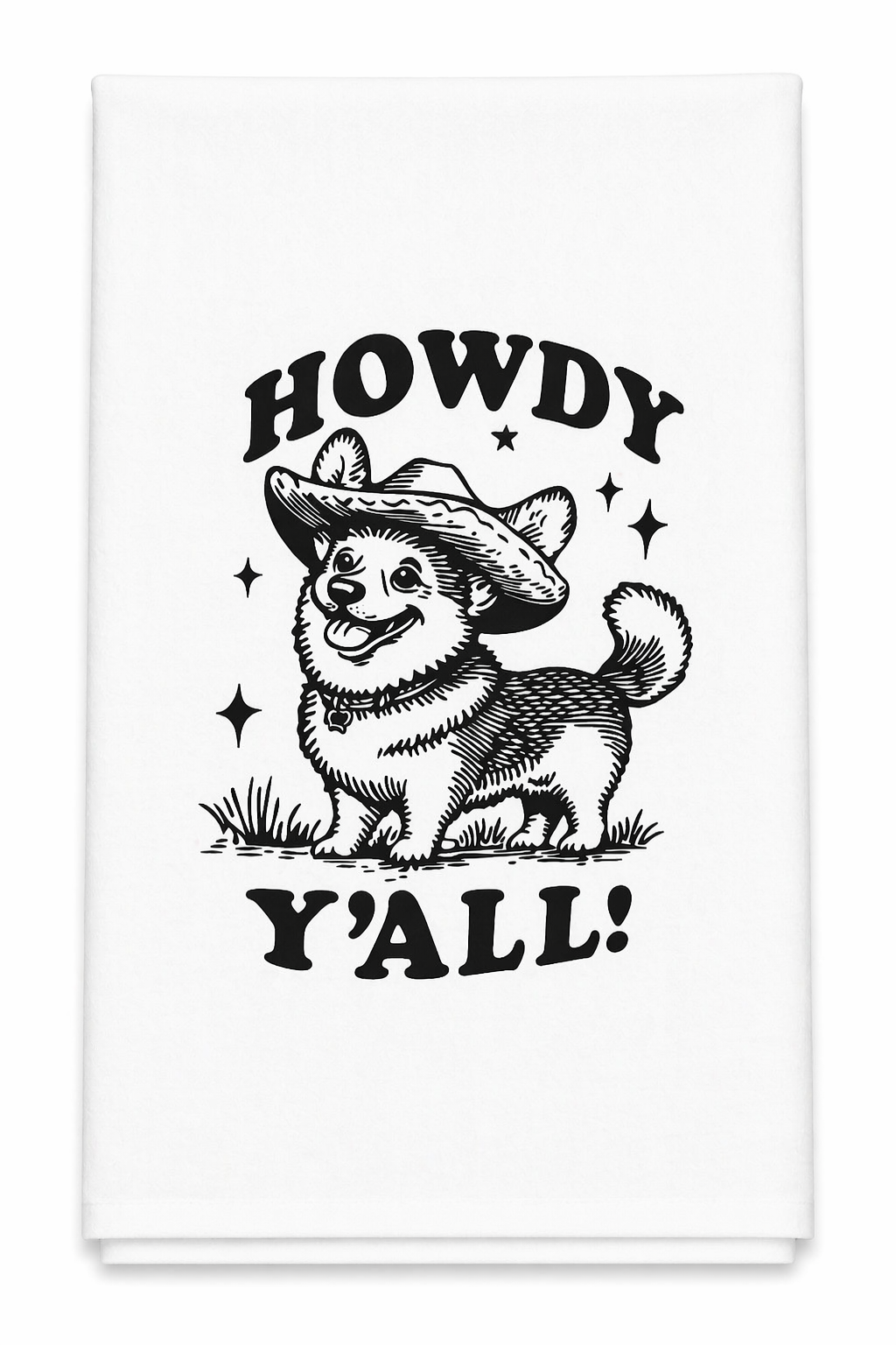 Howdy Y'all Tea Towel