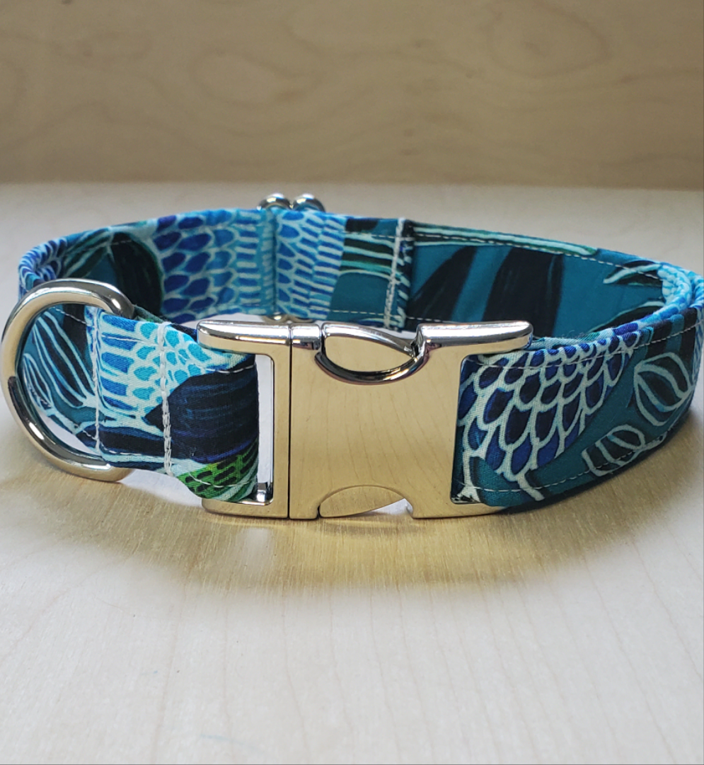 Australian Banksia Fabric Dog Collar