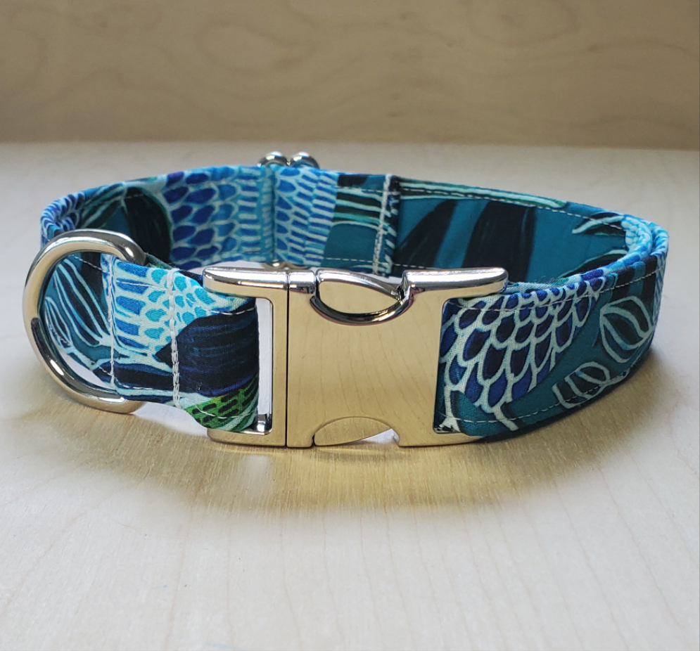 Australian Banksia Fabric Dog Collar