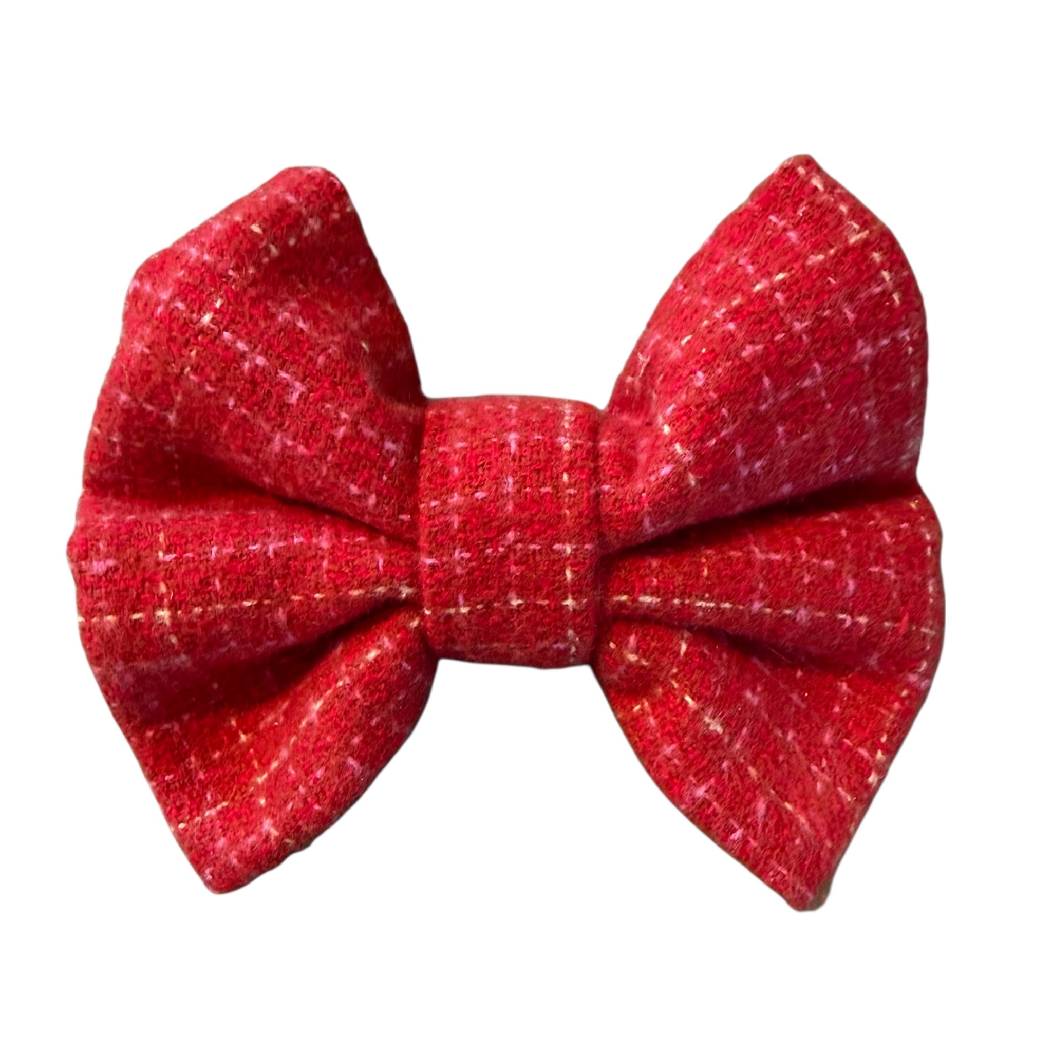 Small Red and Gold Flecks Dapper Dog Bow Tie