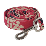 Pink Japanese Fabric Dog Leash - High-quality handmade dog leash from Lady Barkleys.