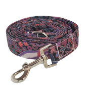 Black and Purple Australian Fabric Dog Leash - High-quality handmade dog leash from Lady Barkleys.