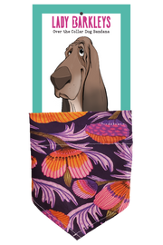 Aussie Floral Fusion Over the Collar Dog Bandana – Slide-On Design - Handmade over-the-collar dog bandana, stylish and comfortable for pets.