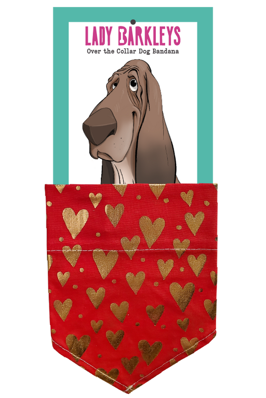Valentine Love Hearts Dog Bandana