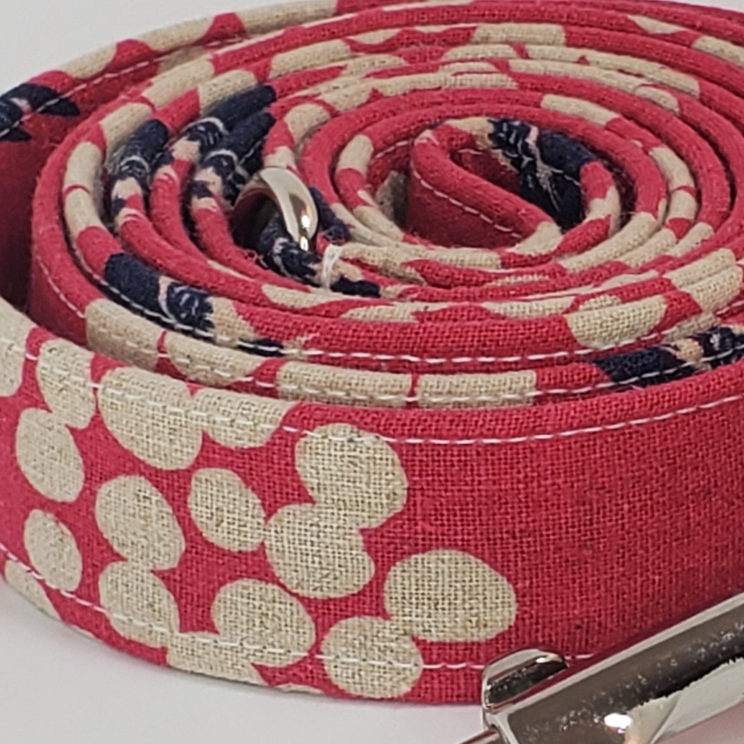 Pink Japanese Fabric Dog Leash