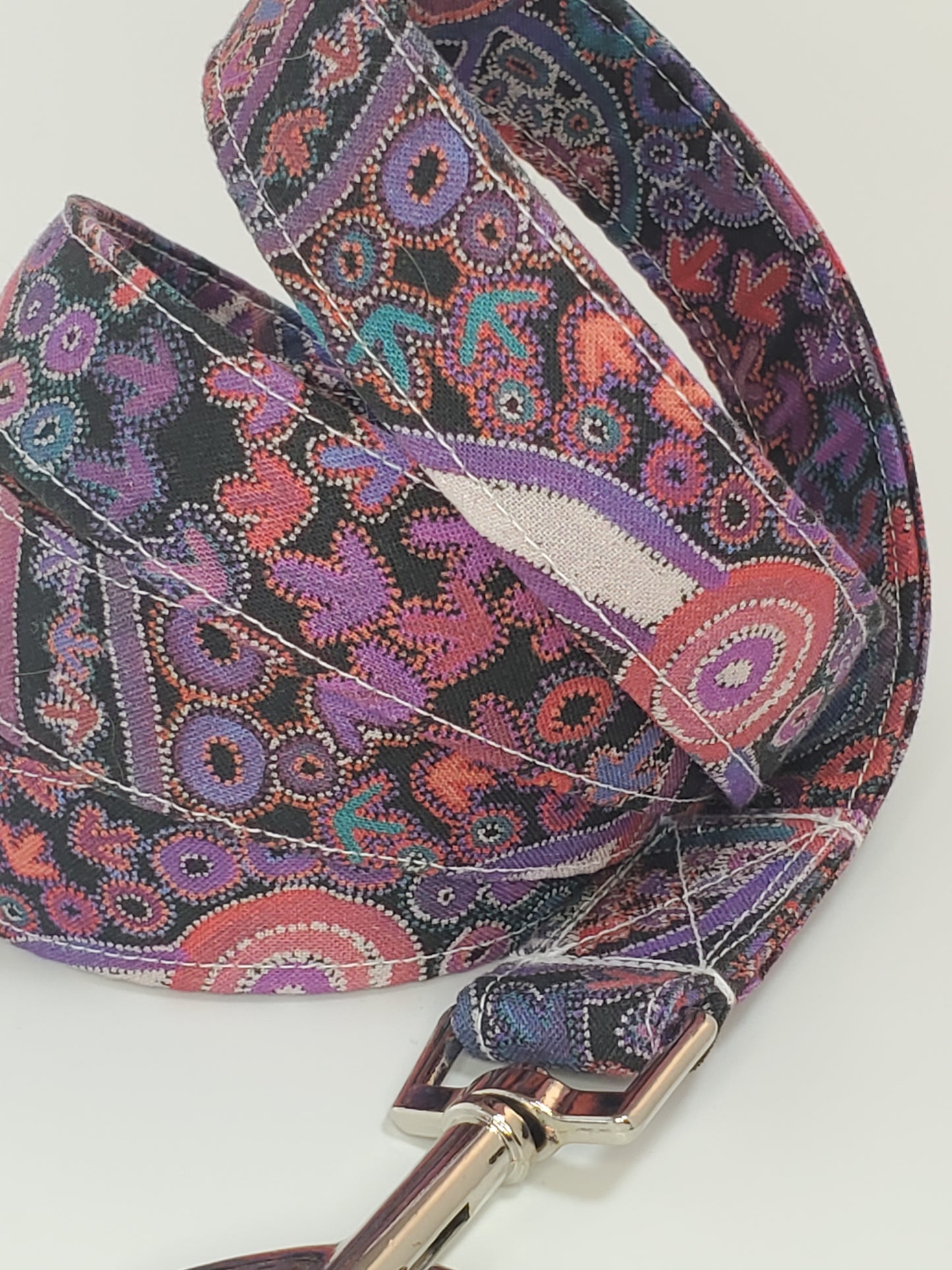 Black and Purple Australian Fabric Dog Leash