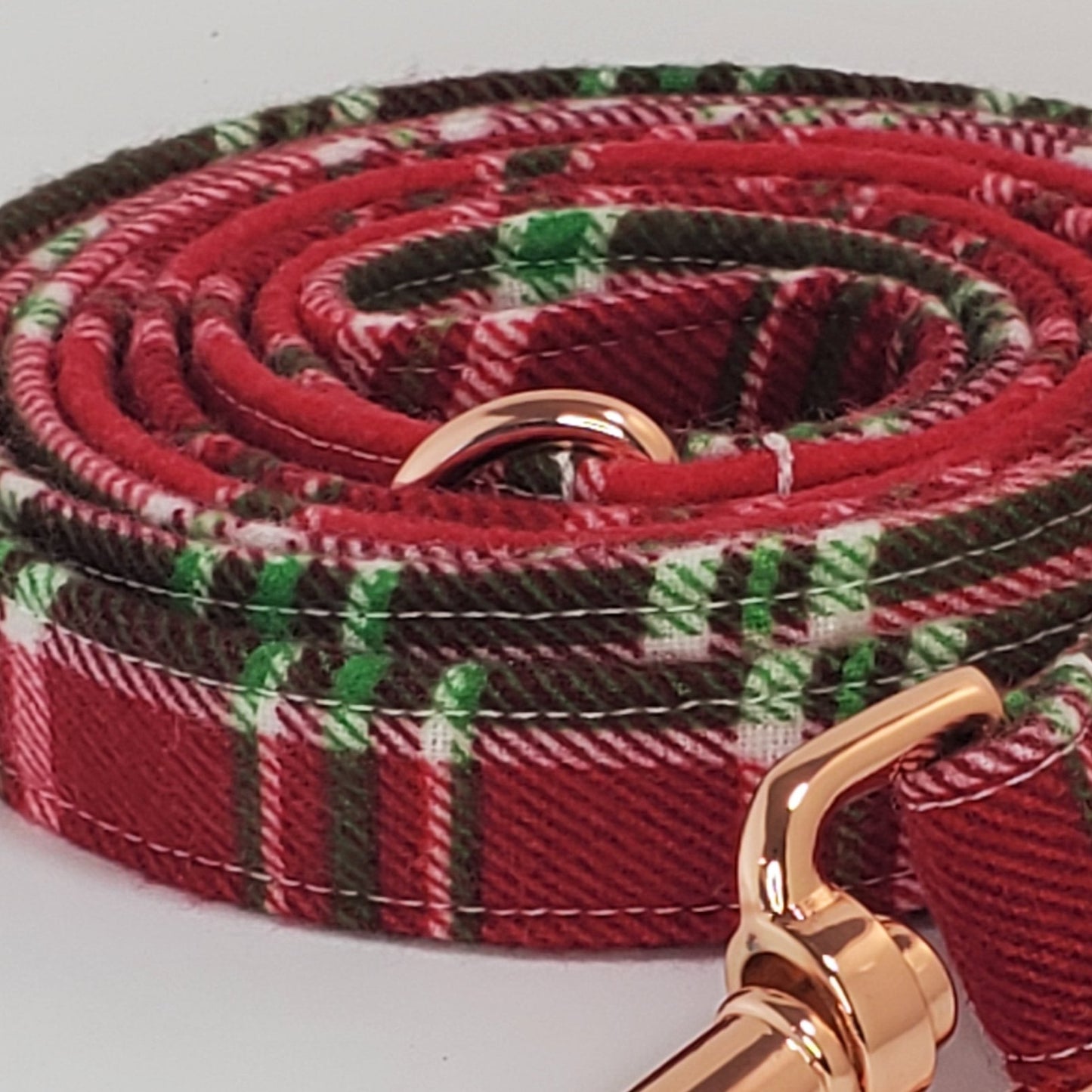 Traditional Red Super Snuggle Fabric Dog Leash