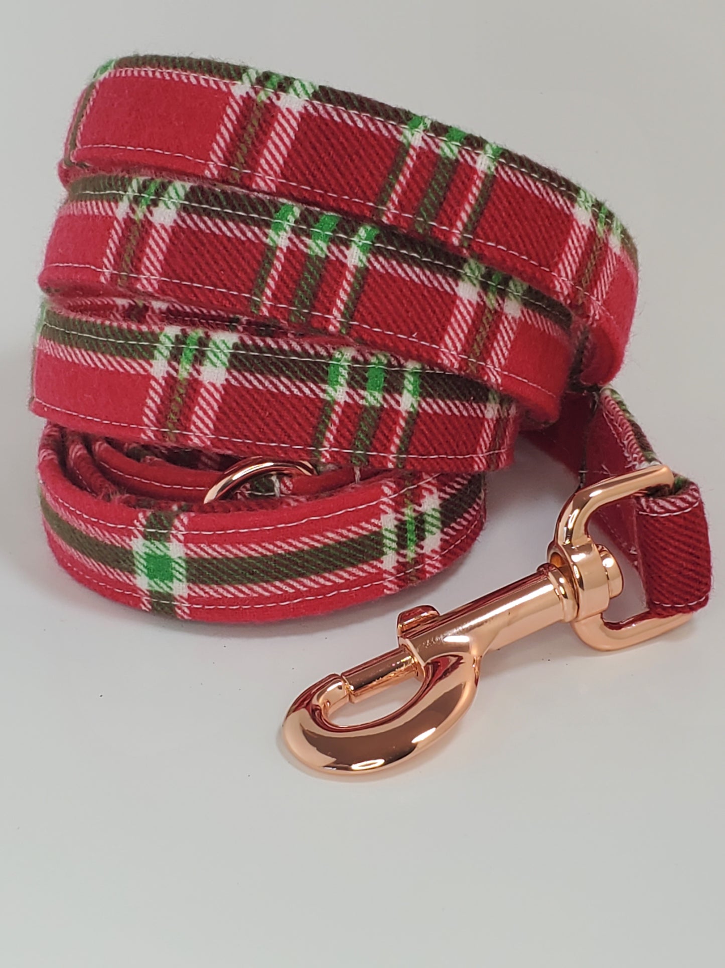 Traditional Red Super Snuggle Fabric Dog Leash
