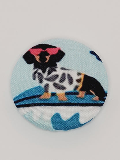 Surfer Dogs Mutt Dog Magnet Set