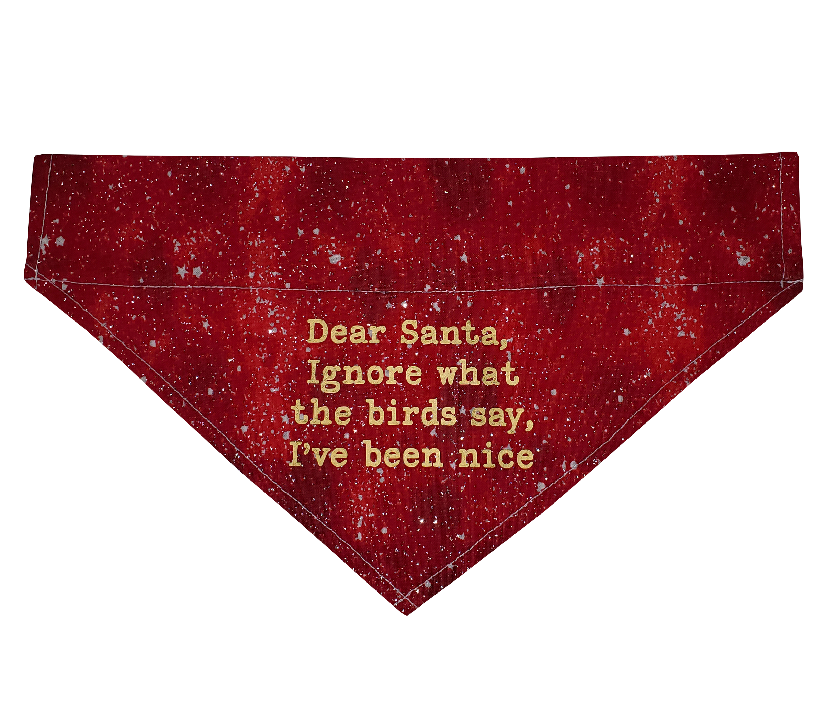 Dear Santa dog bandana, handmade in the USA by Lady Barkleys.